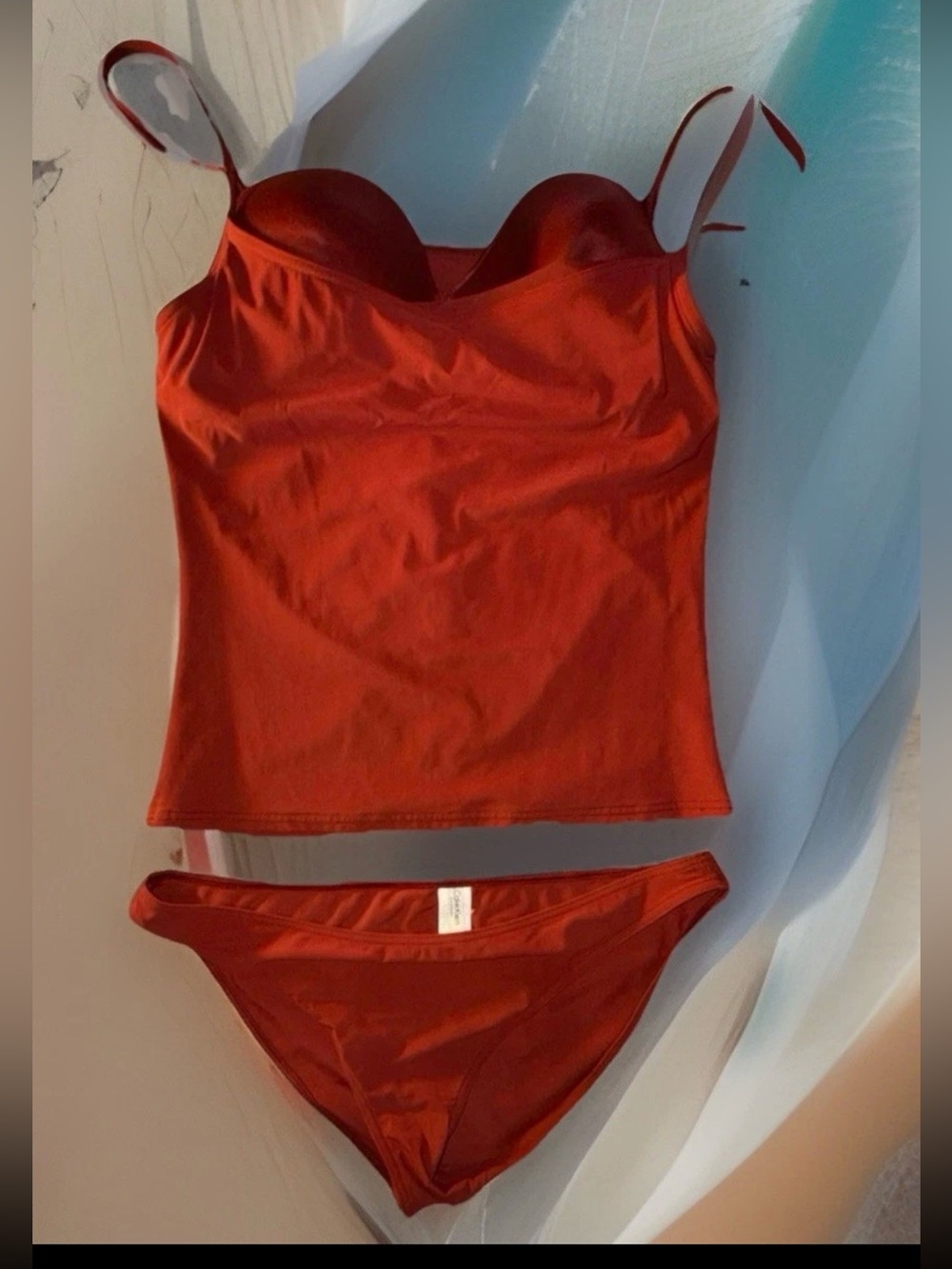 Calvin Klein Terracotta Swim Set Tankini Bikini Size 16 ✨ LIKE NEW ✨